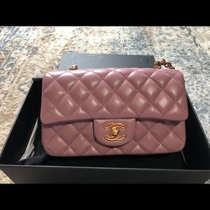❌SOLD❌CHANEL MINI 8inch DUSTY ROSE color